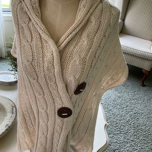 PURE Off-white hooded wrap.  OS